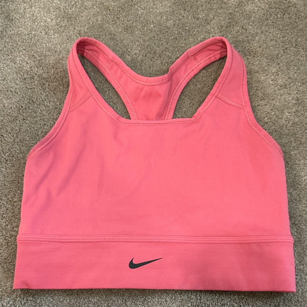 Nike Pink Sports Bra Moisture-Wicking Racerback
